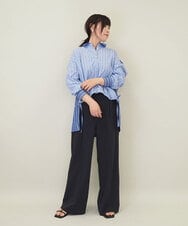 ZMLEE01105 al'aise modulation(アレーズモジュレーション) 【セットアップ対応】【洗える】フルダルワイドパンツ ネイビー