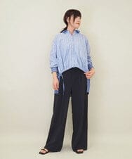 ZMLEE01105 al'aise modulation(アレーズモジュレーション) 【セットアップ対応】【洗える】フルダルワイドパンツ ネイビー