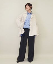 ZMLEE01105 al'aise modulation(アレーズモジュレーション) 【セットアップ対応】【洗える】フルダルワイドパンツ ネイビー