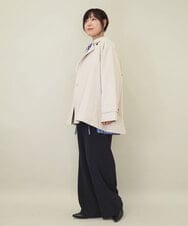 ZMLEE01105 al'aise modulation(アレーズモジュレーション) 【セットアップ対応】【洗える】フルダルワイドパンツ ネイビー