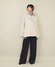 ZMLEE01105 al'aise modulation(アレーズモジュレーション) 【セットアップ対応】【洗える】フルダルワイドパンツ ネイビー