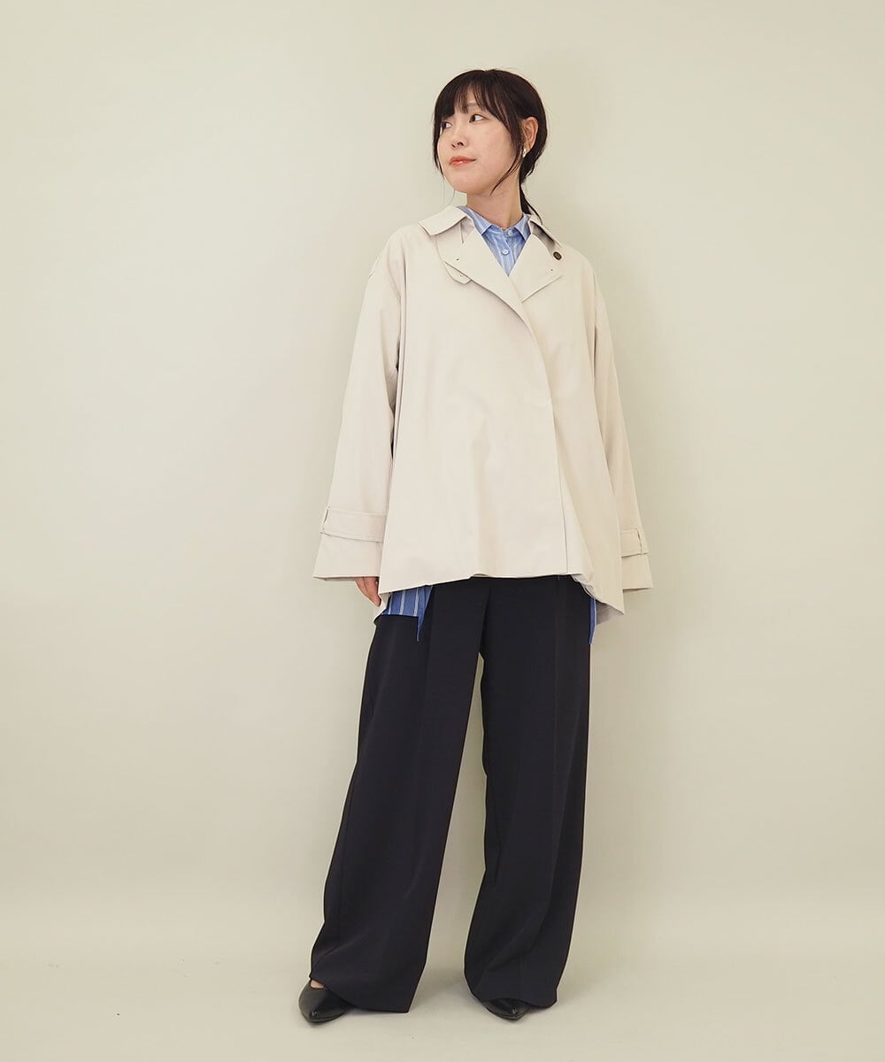 ZMLEE01105 al'aise modulation(アレーズモジュレーション) 【セットアップ対応】【洗える】フルダルワイドパンツ ネイビー