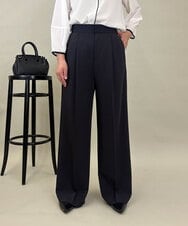 ZMLEE01105 al'aise modulation(アレーズモジュレーション) 【セットアップ対応】【洗える】フルダルワイドパンツ ネイビー