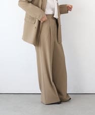 ZMLEE01105 al'aise modulation(アレーズモジュレーション) 【セットアップ対応】【洗える】フルダルワイドパンツ ベージュ