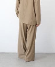 ZMLEE01105 al'aise modulation(アレーズモジュレーション) 【セットアップ対応】【洗える】フルダルワイドパンツ ベージュ