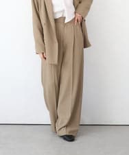ZMLEE01105 al'aise modulation(アレーズモジュレーション) 【セットアップ対応】【洗える】フルダルワイドパンツ ベージュ