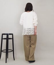 ZMLEE01105 al'aise modulation(アレーズモジュレーション) 【セットアップ対応】【洗える】フルダルワイドパンツ ベージュ