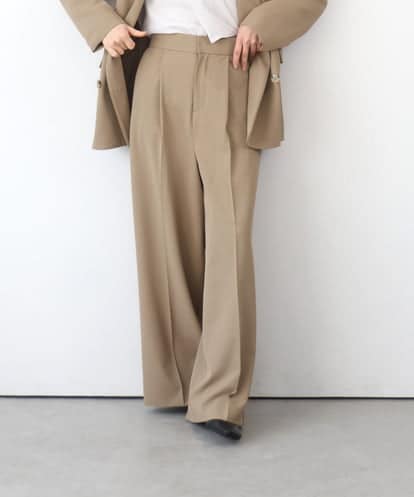 ZMLEE01105 al'aise modulation 【セットアップ対応】【洗える】フルダルワイドパンツ