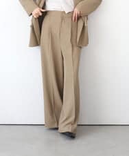 ZMLEE01105 al'aise modulation(アレーズモジュレーション) 【セットアップ対応】【洗える】フルダルワイドパンツ ベージュ