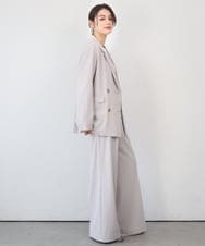 ZMLEE01105 al'aise modulation(アレーズモジュレーション) 【セットアップ対応】【洗える】フルダルワイドパンツ グレー