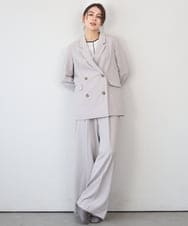 ZMLEE01105 al'aise modulation(アレーズモジュレーション) 【セットアップ対応】【洗える】フルダルワイドパンツ グレー