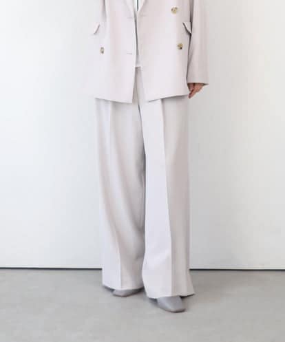 ZMLEE01105 al'aise modulation 【セットアップ対応】【洗える】フルダルワイドパンツ