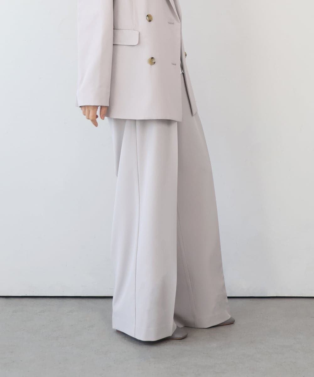 ZMLEE01105 al'aise modulation(アレーズモジュレーション) 【セットアップ対応】【洗える】フルダルワイドパンツ グレー