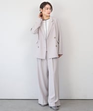 ZMLEE01105 al'aise modulation(アレーズモジュレーション) 【セットアップ対応】【洗える】フルダルワイドパンツ グレー