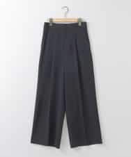 ZMLEE01105 al'aise modulation(アレーズモジュレーション) 【洗える】フルダルワイドパンツ ネイビー