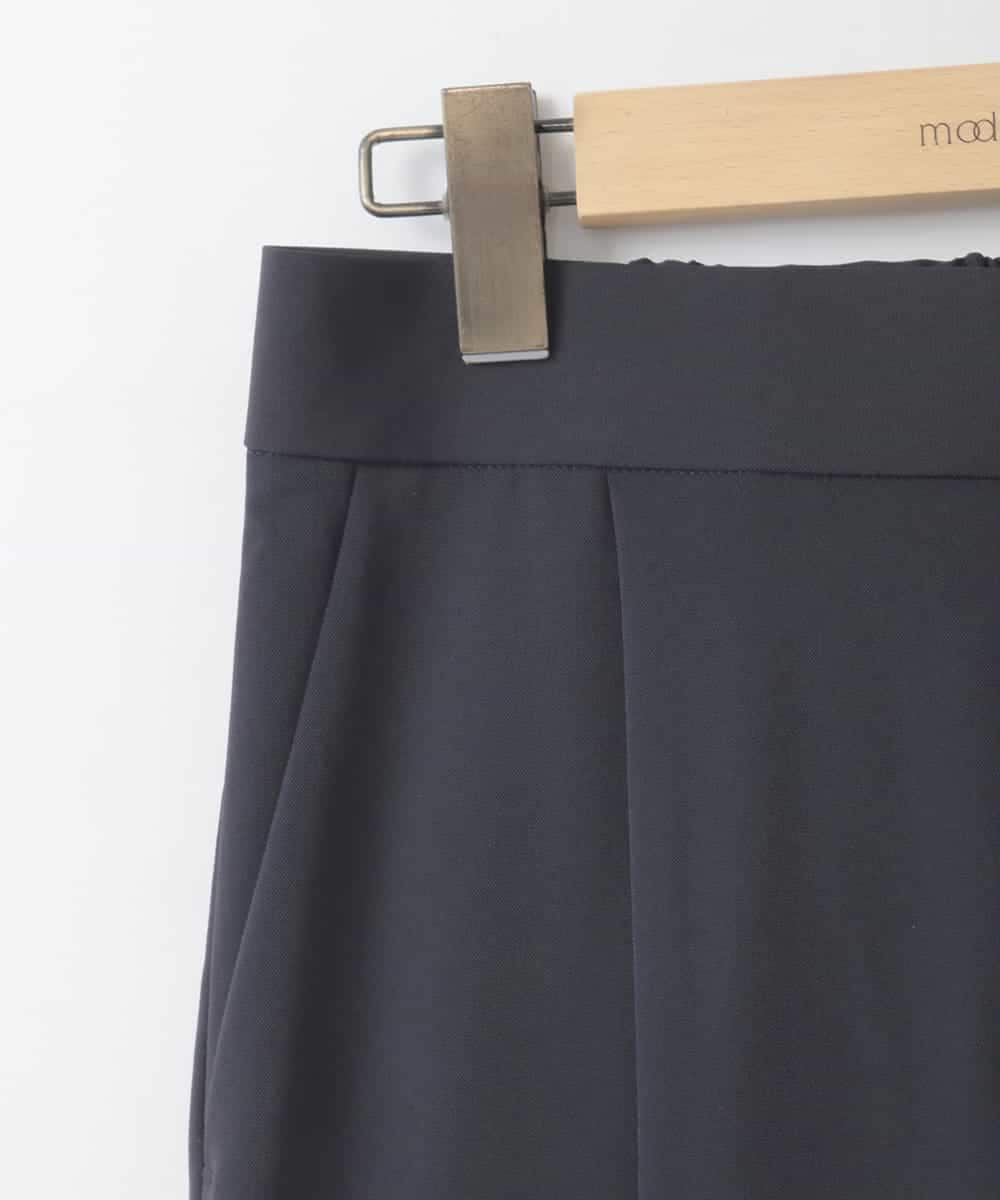 ZMLEE01105 al'aise modulation(アレーズモジュレーション) 【洗える】フルダルワイドパンツ ネイビー