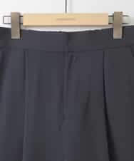 ZMLEE01105 al'aise modulation(アレーズモジュレーション) 【洗える】フルダルワイドパンツ ネイビー