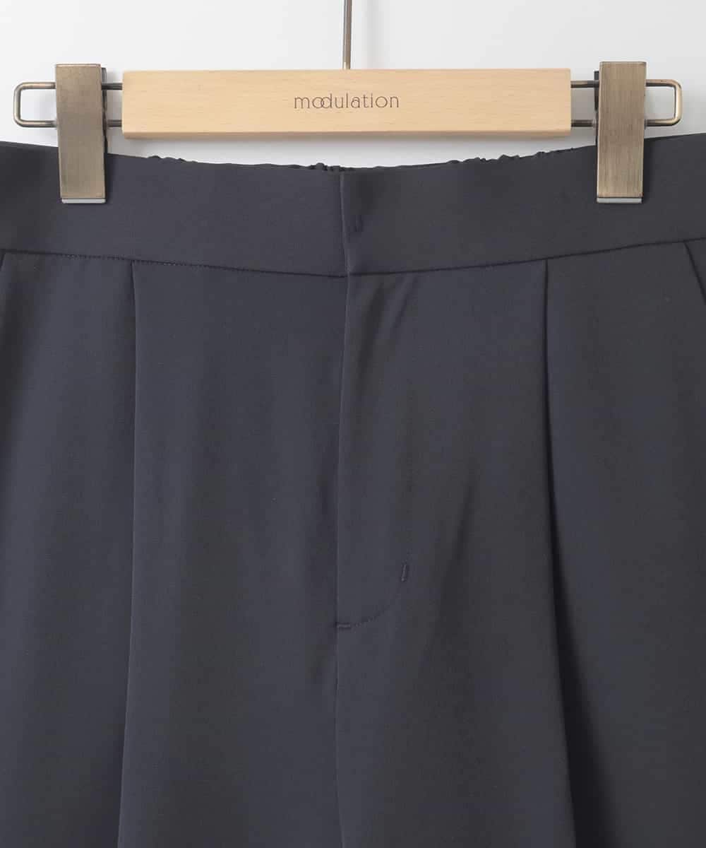 ZMLEE01105 al'aise modulation(アレーズモジュレーション) 【洗える】フルダルワイドパンツ ネイビー