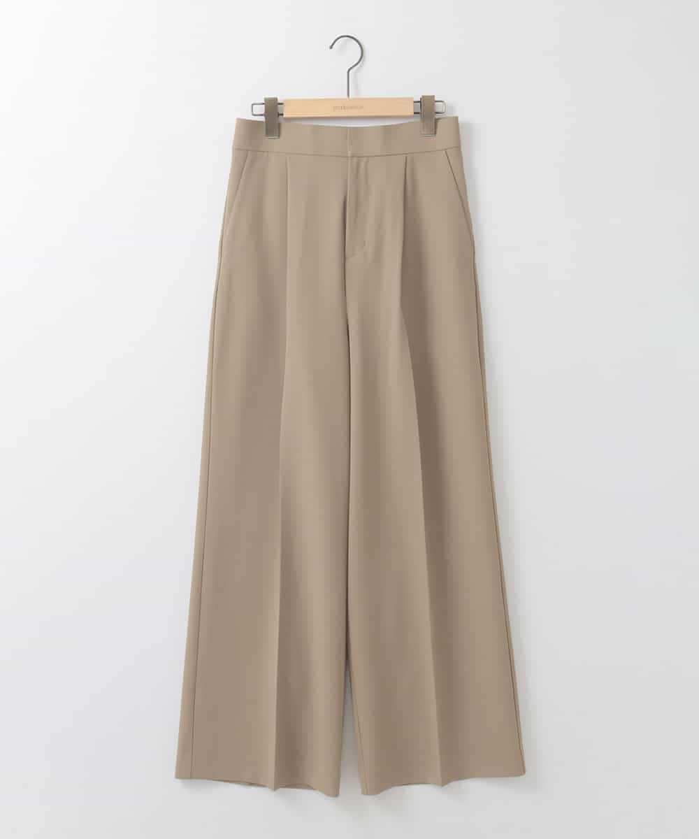 ZMLEE01105 al'aise modulation(アレーズモジュレーション) 【洗える】フルダルワイドパンツ ベージュ