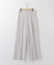 ZMLEE01105 al'aise modulation(アレーズモジュレーション) 【洗える】フルダルワイドパンツ グレー