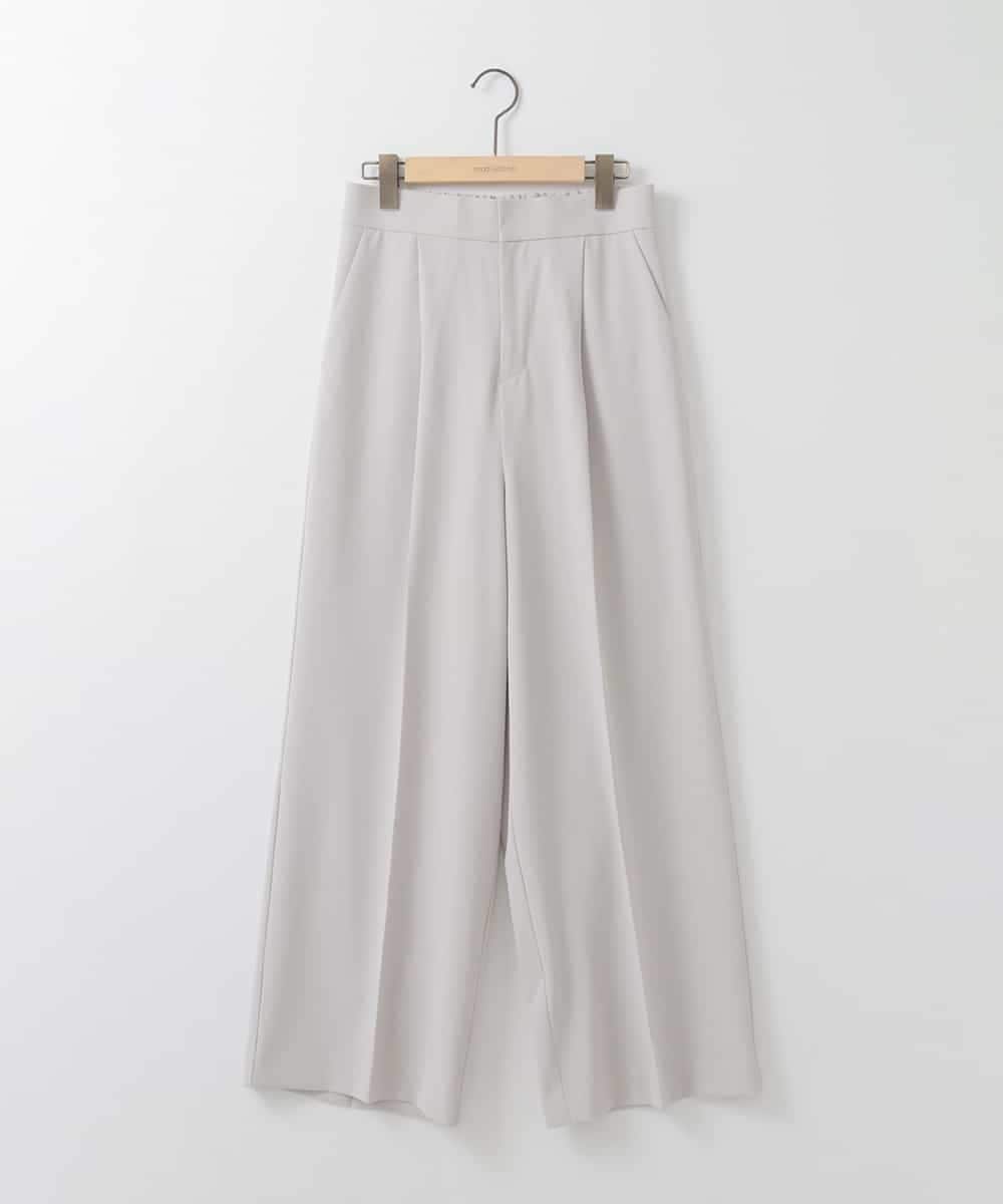 ZMLEE01105 al'aise modulation(アレーズモジュレーション) 【洗える】フルダルワイドパンツ グレー