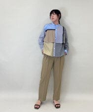 ZMLEE02100 al'aise modulation(アレーズモジュレーション) 【セットアップ対応】【洗える】フルダルテーパードパンツ ベージュ