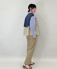 ZMLEE02100 al'aise modulation(アレーズモジュレーション) 【セットアップ対応】【洗える】フルダルテーパードパンツ ベージュ