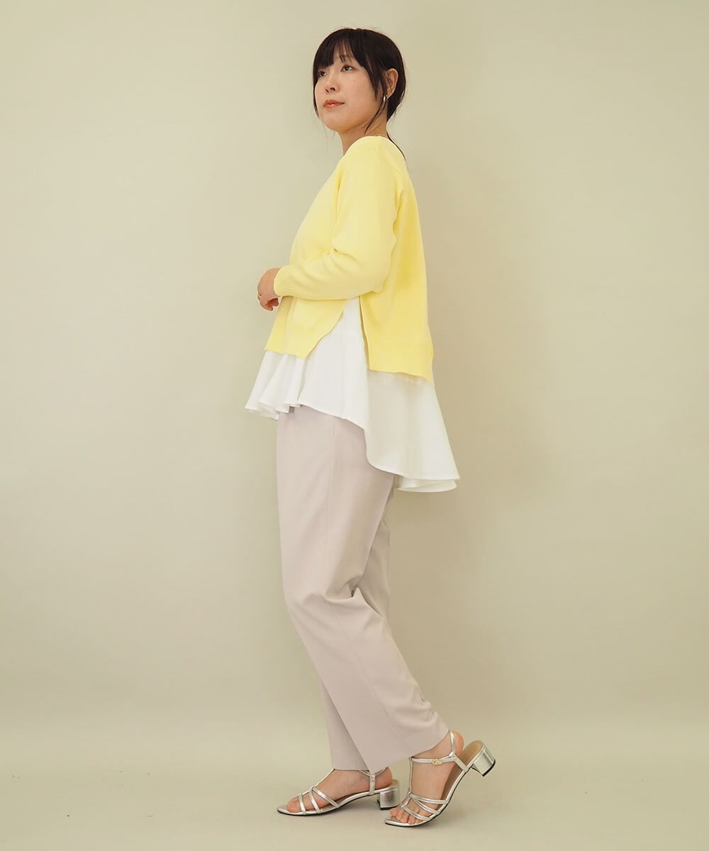 ZMLEE02100 al'aise modulation(アレーズモジュレーション) 【セットアップ対応】【洗える】フルダルテーパードパンツ グレー