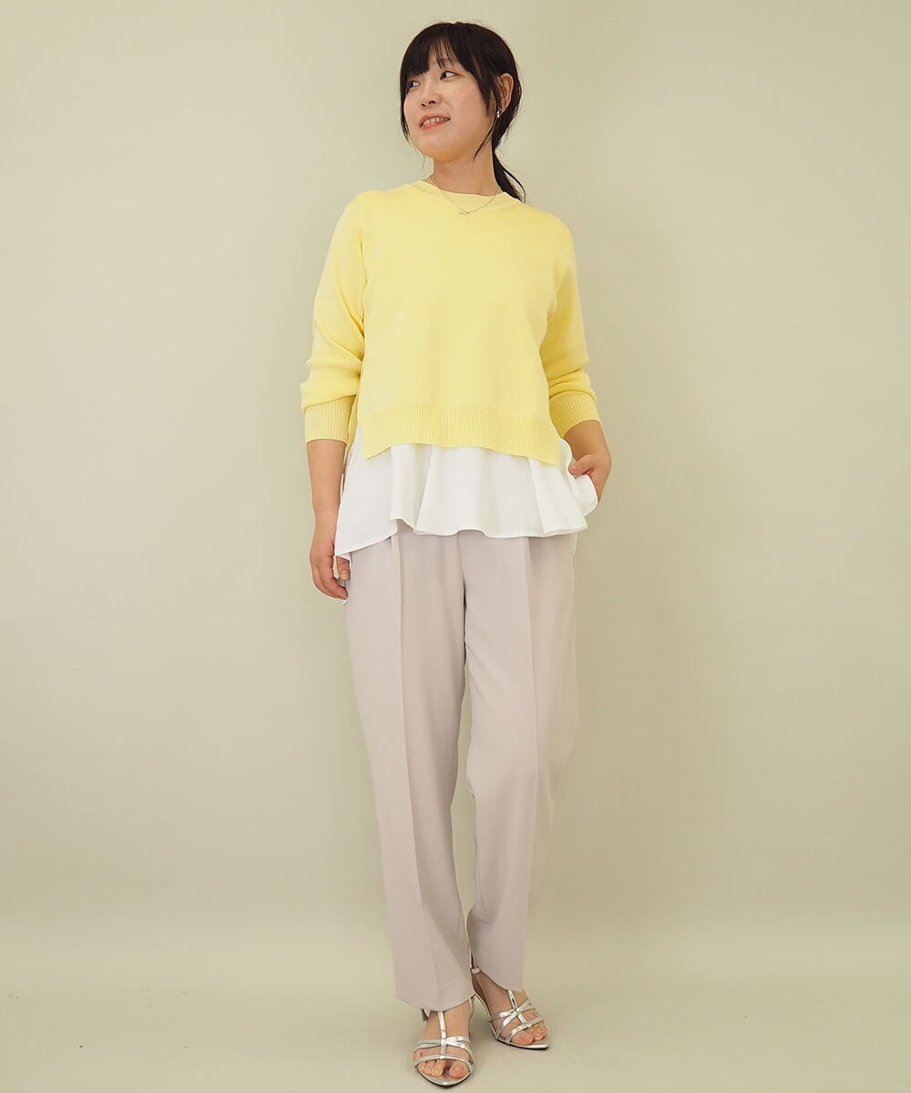 ZMLEE02100 al'aise modulation(アレーズモジュレーション) 【セットアップ対応】【洗える】フルダルテーパードパンツ グレー