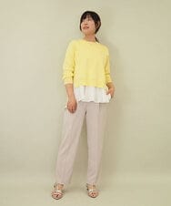 ZMLEE02100 al'aise modulation(アレーズモジュレーション) 【セットアップ対応】【洗える】フルダルテーパードパンツ グレー