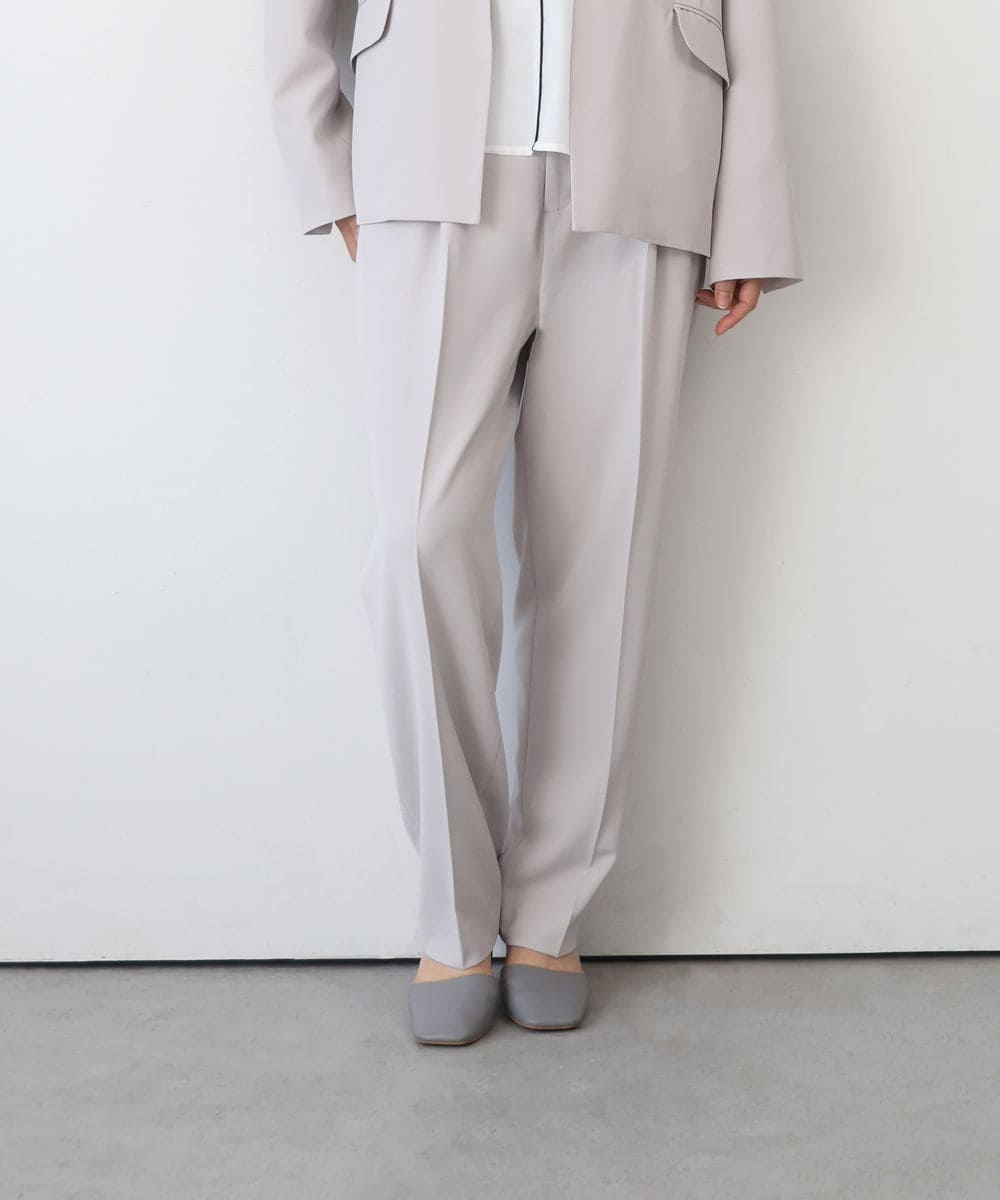 ZMLEE02100 al'aise modulation(アレーズモジュレーション) 【セットアップ対応】【洗える】フルダルテーパードパンツ グレー