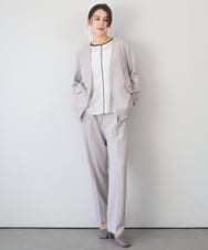 ZMLEE02100 al'aise modulation(アレーズモジュレーション) 【セットアップ対応】【洗える】フルダルテーパードパンツ グレー