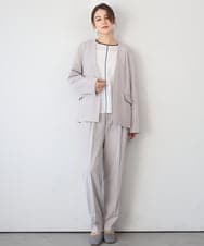 ZMLEE02100 al'aise modulation(アレーズモジュレーション) 【セットアップ対応】【洗える】フルダルテーパードパンツ グレー