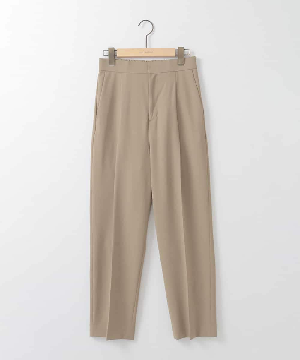 ZMLEE02100 al'aise modulation(アレーズモジュレーション) 【洗える】フルダルテーパードパンツ ベージュ