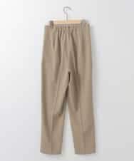 ZMLEE02100 al'aise modulation(アレーズモジュレーション) 【洗える】フルダルテーパードパンツ ベージュ