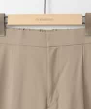 ZMLEE02100 al'aise modulation(アレーズモジュレーション) 【洗える】フルダルテーパードパンツ ベージュ