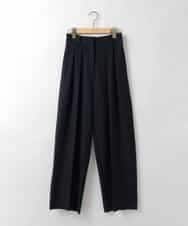 ZMLEE03168 al'aise modulation(アレーズモジュレーション) ピンストライプタックワイドパンツ ネイビー