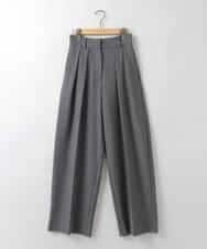 ZMLEE03168 al'aise modulation(アレーズモジュレーション) ピンストライプタックワイドパンツ ダークグレー
