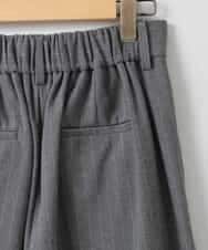 ZMLEE03168 al'aise modulation(アレーズモジュレーション) ピンストライプタックワイドパンツ ダークグレー