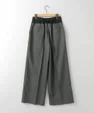 ZMLEE05160 al'aise modulation(アレーズモジュレーション) 異素材ドッキングワイドパンツ グレー