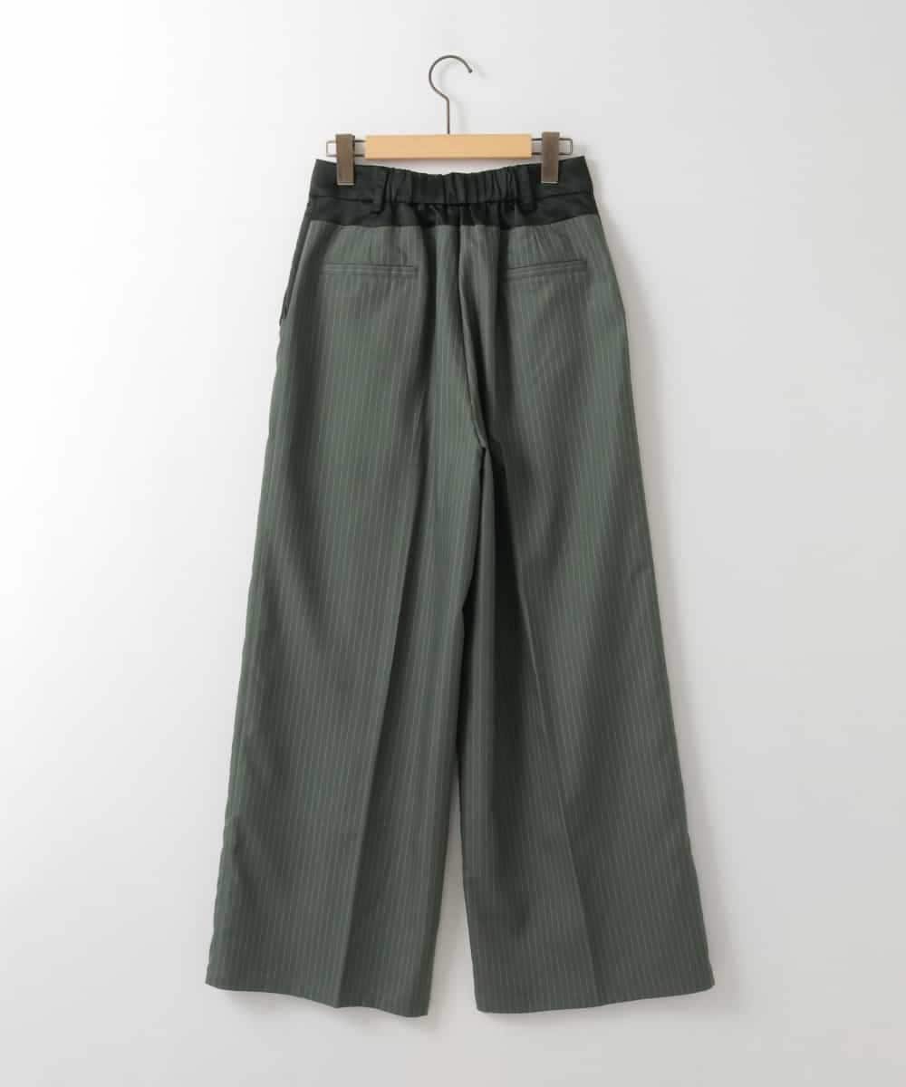 ZMLEE05160 al'aise modulation(アレーズモジュレーション) 異素材ドッキングワイドパンツ グレー