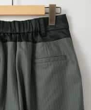 ZMLEE05160 al'aise modulation(アレーズモジュレーション) 異素材ドッキングワイドパンツ グレー