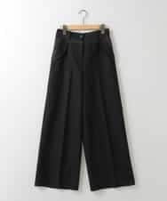 ZMLEE05160 al'aise modulation(アレーズモジュレーション) 異素材ドッキングワイドパンツ ブラック