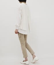 ZMLET01160 al'aise modulation(アレーズモジュレーション) ジップアクセントクロップドカーゴパンツ ベージュ