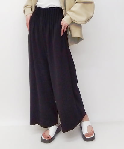 ZMLET10098  【洗える】タックデザインワイドパンツ