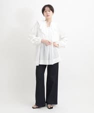 ZMLGB01150 al'aise modulation(アレーズモジュレーション) ウエストリブリラックスデニムパンツ ネイビー