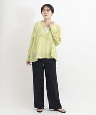 ZMLGB01150 al'aise modulation(アレーズモジュレーション) ウエストリブリラックスデニムパンツ ネイビー