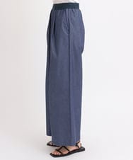 ZMLGB23149 al'aise modulation(アレーズモジュレーション) ハイストレッチタックワイドパンツ ネイビー