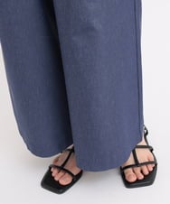 ZMLGB23149 al'aise modulation(アレーズモジュレーション) ハイストレッチタックワイドパンツ ネイビー