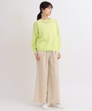ZMLGB23149 al'aise modulation(アレーズモジュレーション) ハイストレッチタックワイドパンツ ベージュ